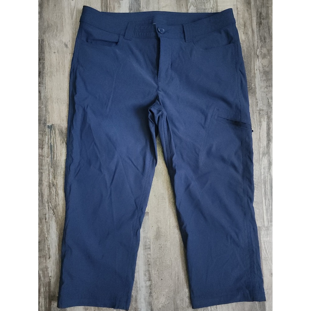Eddie Bauer Capri Pants Womens 8 Blue First Ascent Guide Hiking Outdoor